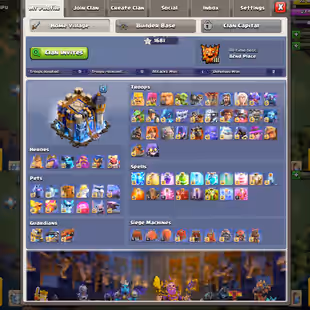 60 PERCENT DISCOUNT SHOP💥| TH18 CLOSE MAX🔥| 6 HERO MAX | ALL 18 EPIC | 6 EPIC MAX | 5722 GEMS | XP 239 |HIGH PROFILE - Image 1