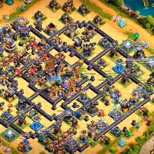 TH18 ALMOST MAX l 6 HERO MAX l 18 HIGH EPIC EQUIP l 50 DISCOUNT SHOP l  EXP 227 l NEAR MAX TROOP l WALL DEFENCE FULL MAX - Image 1