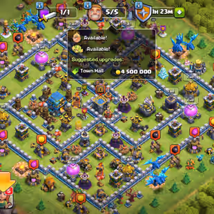  6700 gems || Th12 Max  account || Rename 500 gems || 7x epic equipment || 1656 cwl medal ||  5x hero skin available |  - Image 1