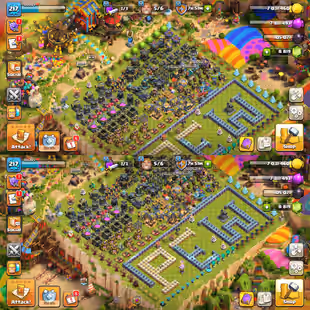 🔥8819 GEMS🔥TH-17 NEAR MAX! XP-217! 11X EPIC[5X MAX]! HEROES:-100-97-54-72-45-17! MAX DEFENSE! FAST DELIVERY - Image 1