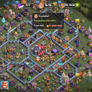 ||🔥TH15 FULLY MAXED🔥|| NOTHING LEFT TO UPGRADE || 17X EPIC EQUIPMENT CLOSE MAX || 10X HEROS SKIN||MAIL CHANGE POSSIBLE - Image 1