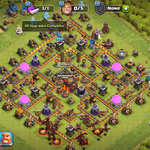 [ TH-10 FULLY MAX ] || RENAME FREE || MAX DEF - TROOPS - WALLS - HEROS || FAST DELIVERY  - Image 1