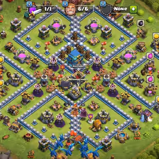 TH-12 NEAR MAX |  6x EQUIP | 131 XP | 669 GEMS | MAGIC ITEMS | HERO 65-65-40-40 | QUICK DELIVERY - Image 1