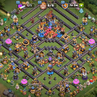 🔥TH-18 NEARLY MAX 💎 DUKE MAX | TROOPS MAX | 6 EPIC [SB-AF-HT-SB-EB-RS] MAX | 2K WAR STAR | INSTANT DELIVERY - Image 1