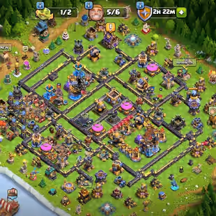 🔥TH-18 CHAMPION MAX 🌟 MOSTLY MAX WALLS & DEFENSE | FB(26) EB(26) MM(23) | FULL MAX BUILDER BASE | INSTANT DELIVERY - Image 1