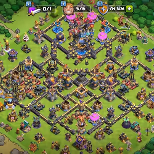 🔥TH-18 QUEEN MAX 🔥 6K WAR STAR | MM(MAX) AF(MAX) DC(MAX) LP(MAX) RS(MAX) | MAX BUILDER BASE | INSTANT DELIVERY - Image 1