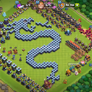 Gems 10100 - Th13 max nothing left - 8 epic equipment  - cwl medel 850 - Clash A- rama scenery- Rare fortune Tree-NC 500 - Image 1