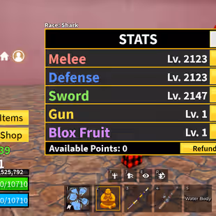 Blox Fruits Account Lv 2131 | 6 PERMS | Eagle | Spider | Smoke | Shark Race | Rich Inventory | Saber Rengoku Koko - Image 1