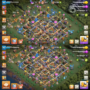 🔥TH-18 ALMOST MAX DEFENSE🔥XP-197! 11X EPIC EQUIPMENTS! HEROES:-77-86-72-61-46-17! NICE TROOPS! FAST DELIVERY - Image 1