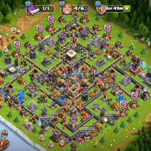 🔥[ HEROS MAX - WALLS MAX ]🔥TH-18 NEAR MAX | FB-EB [MAX] | SB-MM-RD [26] | RS [23] - GG [20] | NEAR MAX DEF - TROOPS - Image 1