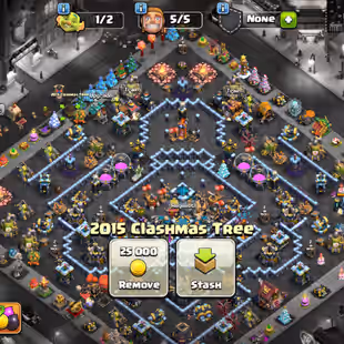 Xp:197 Th13 full Max rare account | Old tree- clashmas tree - anniversary cake | Dark days  scenery | 7x epic equipment  - Image 1