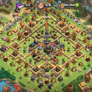 🔥[Book Of Clash]💎Epic Semi Max Th 17 | Heros Lvl 96-96-64-71-45-16 | Epic Equipments | 24 Skins | Instant Delivery | - Image 1
