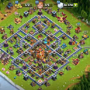 CA191-BLUE WALLS-TH16 GOOD BASE-1945 WAR STAR-XP LVL-163-HEROS-(54-59-32-6)- INSTANT DELIVERY.Available - Image 1