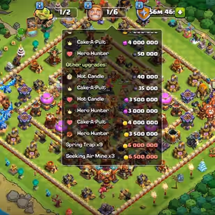 🔥8.100 GEMS🔥 | TH16 NEAR MAX XP206 | HERO 87.95.50.70.43.11 |  BOOT26 F.B26 BALL26  | 16 HERO SKIN | INSTANT DELIVERY - Image 1