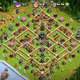 🔥TH-17 (TH-16 FULL MAX) 🌟 QUEEN MAX | SB(MAX) FB(MAX) EB(MAX) | 1800 GEMS | 14 HERO SKIN | INSTANT DELIVERY - Image 1