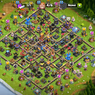 🔥Xp-214🔥 Th18 Semi || High Quality Epic Equipment || Heroes 101-103-89-76-50-20  || 6 Builders || NC Available - Image 1