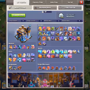 3 HERO MAX💥 | BEST TH18✨ | 14 EPIC EQUIPMENT | FREE NC | WALL DEFENSE MAX TYPE | BEST DEAL | FULL ACCESS - Image 1