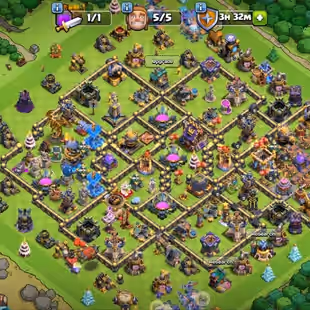 🔥TH-18 (TH-17 FULL MAX) ⭐ MAIN DEFENSE & TROOPS MAXED | EB(26) RS(26) | HIGH HEROS | INSTANT DELIVERY - Image 1