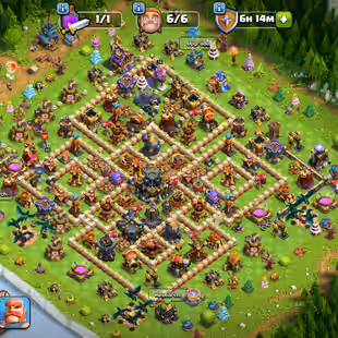 🔥15K GEMS!EPIC[FB-EB-MAX||GG-SB-RS-RB-20L] XP 207🔥TH-17!HERO:95-90-77-70-45-15!NC YES!NEAR MAX DEFANCE! GREAT TROOPS - Image 1