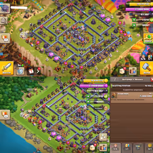 TH 15 ! Base & Heroes Max ! Town Hall Level 15 ! All Epics ( 9 Level 20 ) ! League King Skin ! 3850 Gems ! Magic Items   - Image 1