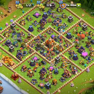 TH16:-FULL MAX WALS:-XP:-225:-1999 WAR STAR:-HER:-60-81-53-58-25-5:-HIGH EQUIPMENT:-5X HERO SKIN:-MAGICITMS:-FULL ACCESS - Image 1