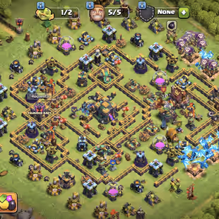 XP166 TH14 Account| Max wall& Good heros| Name change available| 2Heros skin| Good level helper|  - Image 1