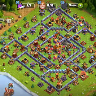 TH16 MAX! 4 HERO MAX! MM [MAX] - GG-SB-RS-EB [26]! 12X EPIC EQUIPMENT! NC AVAILBLE! 6 BUILDER! DEFENSE MAX! - Image 1