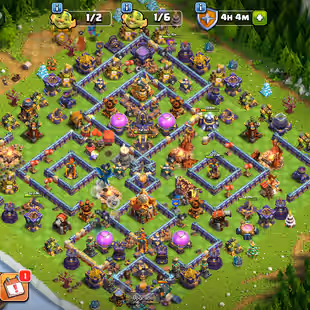 TH16 🧩 MAX WALLS & DEFENSE TH15 🧩 K56-Q78-MP47-W44-RC28 | INSTANT DELIVERY | - Image 1