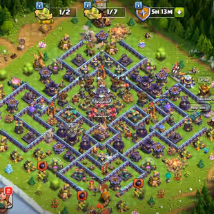 TH 15 | XP 206 | HEROES 74 74 46 58 34 6 24 22 |  HEROS JOURNEY 292 | 6 BUILDERS | 8 SKINS | MAGIC ITEMS | INSTENT DELEV - Image 1