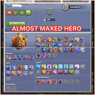 🎯24 EQUIPMENTS LOADED TH 16 👹| 500 RENAME LOADED MAGIC ITEMS HEROES 86-86-62-61-29 3 HEROES SKINS BH 10 INSTANT DLVR - Image 1