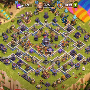 TH15 | XP 148 | 2395 GEMS | 3 SCENERIES | 6 SKINS | HEROES LEVEL 74/73/56/53/30/10/16/15 | HERO'S JOURNEY 296 - Image 1