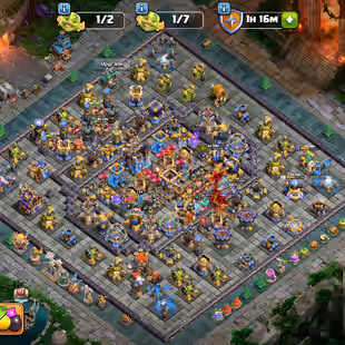 HIGH XP 270 💥 TH18 FULL MAX ALL HEROES 💥 110-110-95-85-55-25 | NICE EQUIPMENT | 8 MAX EPIC | MAX BB BASE - Image 1