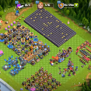 SA💥TH18 NEAR MAX 60PERCENT DISCOUNT SHOP💥WALL DEFENCE TROOPS NEAR MAX | 6 HERO MAX-110-110-95-85-55-25 | FULL ACCESS  - Image 1