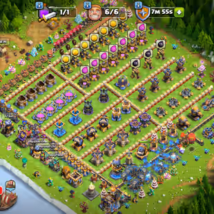 🌺 3 HELPER HUT MAX 🌺 TH 18 DEFENCE MAX | 10 EPIC ALMOST MAX | 3 HERO MAX [ 75-82-95-20-55-25 ] MEDEL-500 GUARDIANS-MAX - Image 1