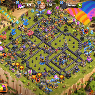 🔥TH 18 4 HERO MAX🔥BK 101 AQ 103 MP 95 GW 85 RC 55 DD 25 || [4 EPIC EQUIPMENT MAX] || NC 500 || 8 HERO SKIN - Image 1