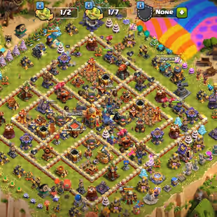 TH 16 MAX HEROES || BK 95 AQ 95 GW 70 RC 45 MP 70 DD 14 || HIGH EQUIPMENTS || 12 HERO SKINS - Image 1