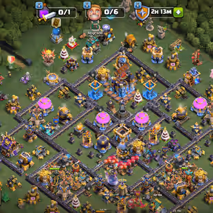 🔥TH 18 NEAR MAX🔥XP 242-[ 13 EPIC EQUIPMENT ALMOST MAX-ALL 6 HERO MAX-HIGH TROPS-3 HELPER HUT MAX-NC 500-DISCOUNT SHOP - Image 1