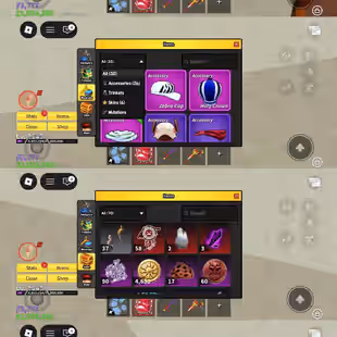 iOS/Android - Global - Level 2145 - Money 1074000 - Swords 17 - Guns 8 - Fruits 11 - Code981 - Image 1