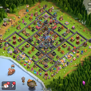 CHEAPEST💎 DECENT TOWNHALL 18 💎94-94-63-68-41-13 HEROES -  37 EQUIPMENTS - 630 GEMS - 204 XP - SKINS n SCENERY - AVAILA - Image 1