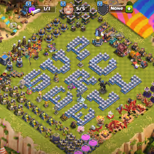 Th12 max nothing left || Gems 1700 || 9 epic equipment 4 max || painter scenery 3x scenery 6x hero skin || Name C  free - Image 1