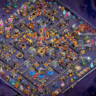 TH18 NEAR MAX l 6 HERO MAX l 12 EPIC ALMOST MAX l EXP 240 l 3K WAR STAR l MANY TROOPS MAX l WALL DEFENCE MAX l BEST DEAL - Image 1