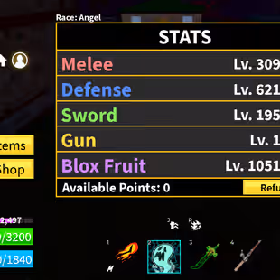 Blox Fruits Lv.725 | Dragon Token | Buddha PERM + Sound PERM + Rocket PERM + Blade PERM | Dark Blade | Angel Race | Firs - Image 1