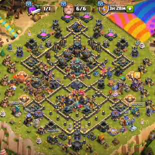🔥TH-17 NEARLY MAX 💎 3 HEROS MAX | PAID SCENERY | (SB-MAX) (MS-23) (EB-26) | NAME CHANGE | INSTANT DELIVERY - Image 1