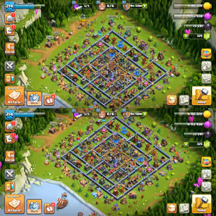 TH-18 ALMOST MAX DEFENSE! XP-214! 9X HIGH LVL EPIC EQUIPMENTS! HEROES:-76-82-72-70-42-4! NICE TROOPS! FAST DELIVERY - Image 1