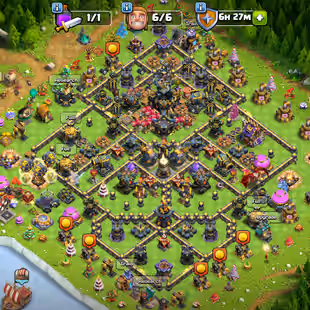 TH17 MAX! SB-SNAKE.B-AF-FB [26] - RS-EB-RB-RD [20]! 13X EPIC EQUIPMENT! DEFENSE MAX! NC FREE! 6 BUILDER! BEST DEAL! - Image 1