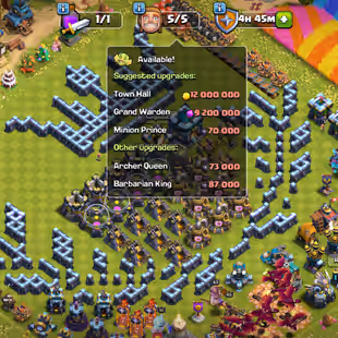 🌟XP118 Th13 Account defense max🌟Rc Max|Wall max| Total 12Epic equipment| Name change available| 4Hero skins available  - Image 1