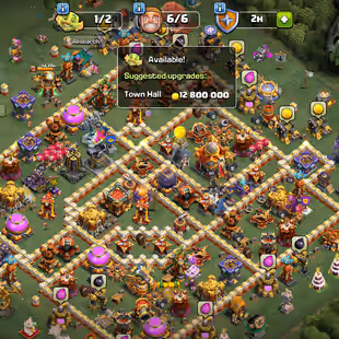 🔥[ TH-16 FULL MAX ]🔥 SB-FB-RS-EB-RB [MAX] | FA [20] | GG-MM [17] | MAX DEF - TROOPS - WALLS - HEROS | FAST DELIVERY  - Image 1