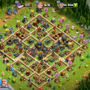 🔥EPIC[AF-MM-SNB-FF-MAX] XP 217🔥TH-17!HERO:95-97-52-52-37!NC FREE! STRONG DEFENCE! HIGH WALLS! INSTANT DELIVERY  - Image 1