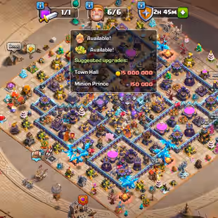 🔥TOP RAREST 13K HIGH GEMS TH 15 MAX🔥GOOD EQUIPMENT LEVEL | 2X PAID SCENERY | WAR ARENA SCENERY | INSTANT DELIVERY | - Image 1