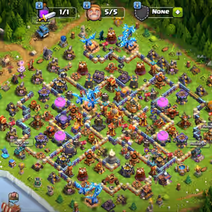 🔥TH-16 NEARLY MAX 💎 4 HEROS MAX | 2200 WAR STAR | 10 EPIC EQUIPMENT | INSTANT DELIVERY - Image 1